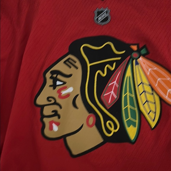 Blackhawk Reebok Red and Black Hockey Jersey - Picture 3 of 5